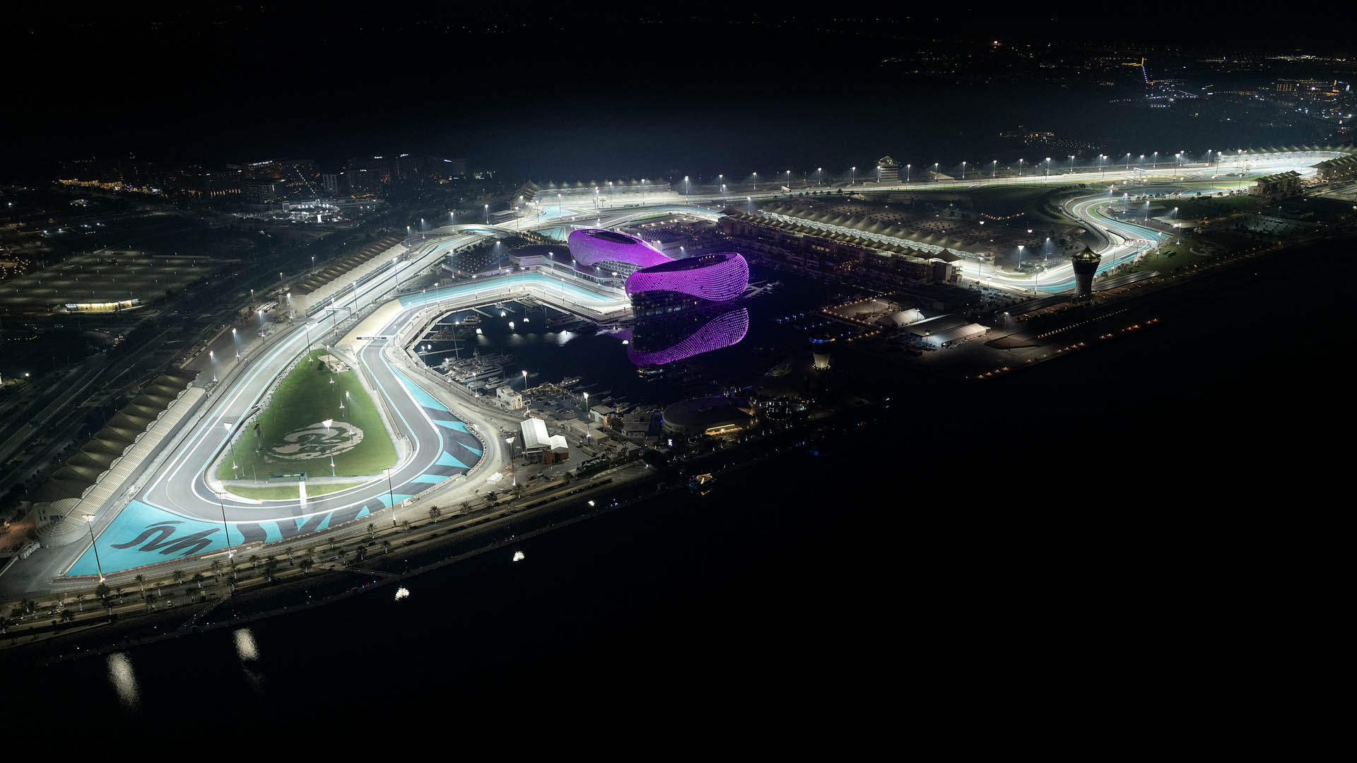 top view of yas marina circuit