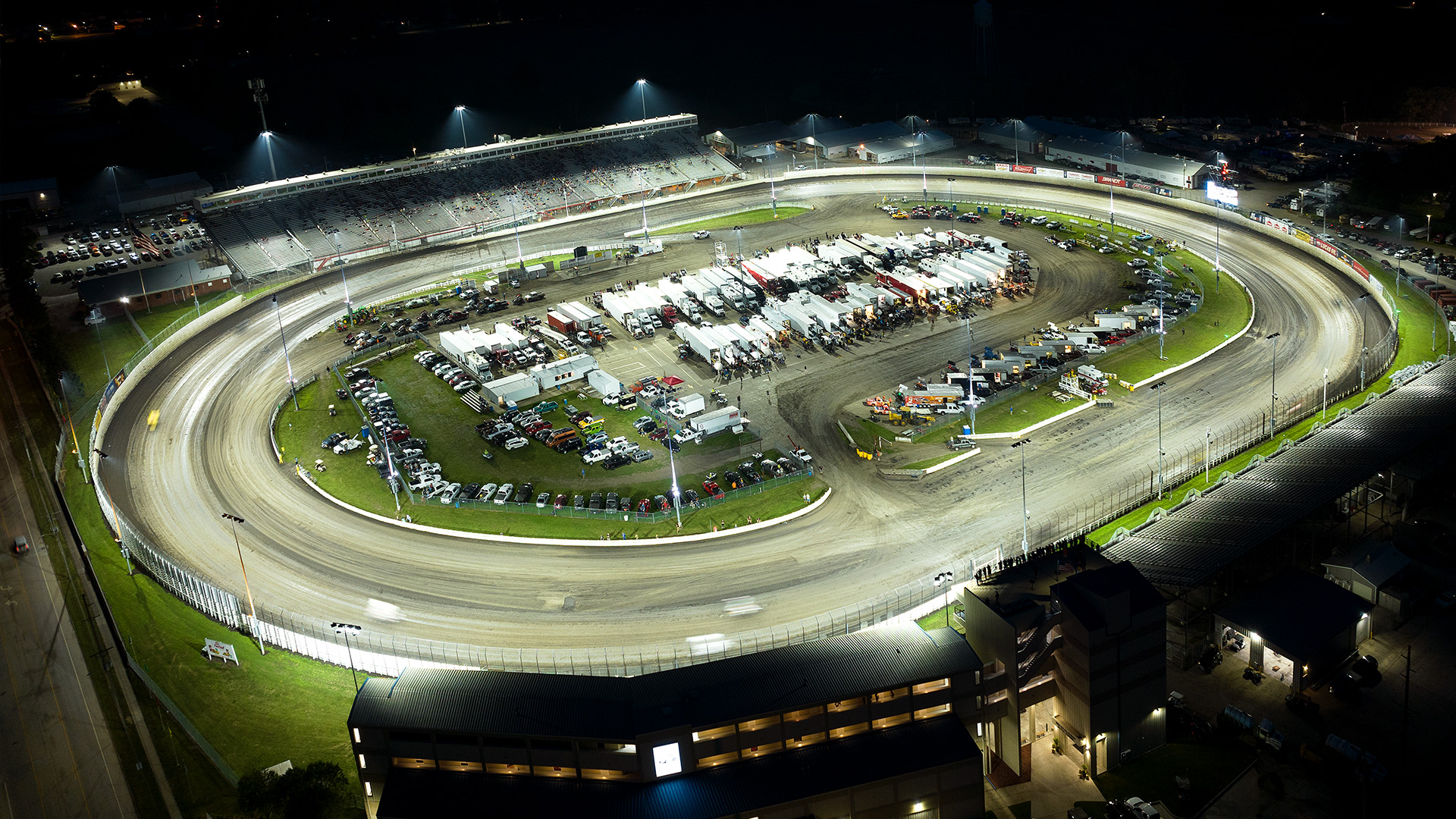 Knoxville Raceway lit with upgrade Musco LED retrofit