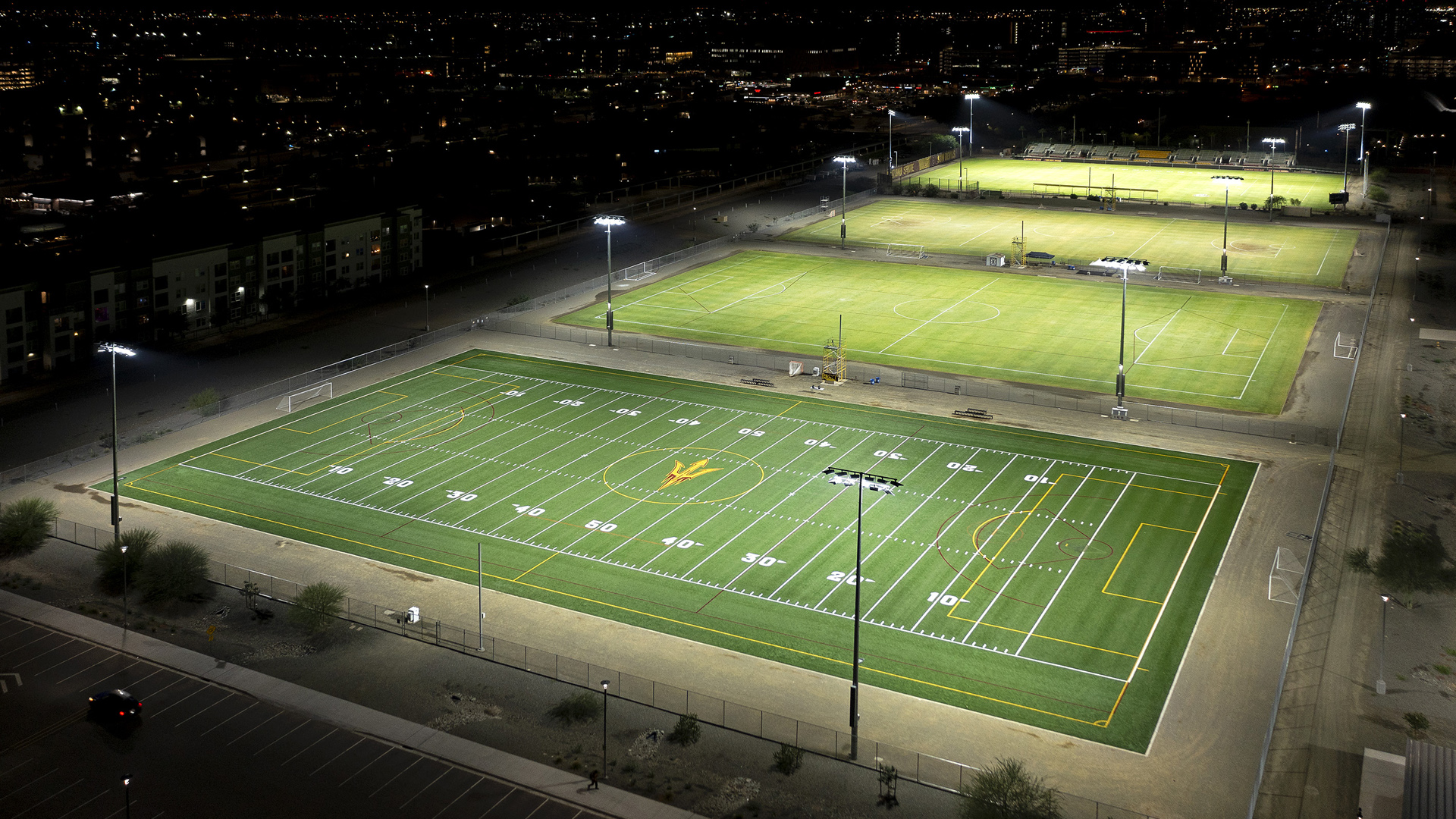ASU soccer and three recreation fields lit with new Musco LED sports lighting