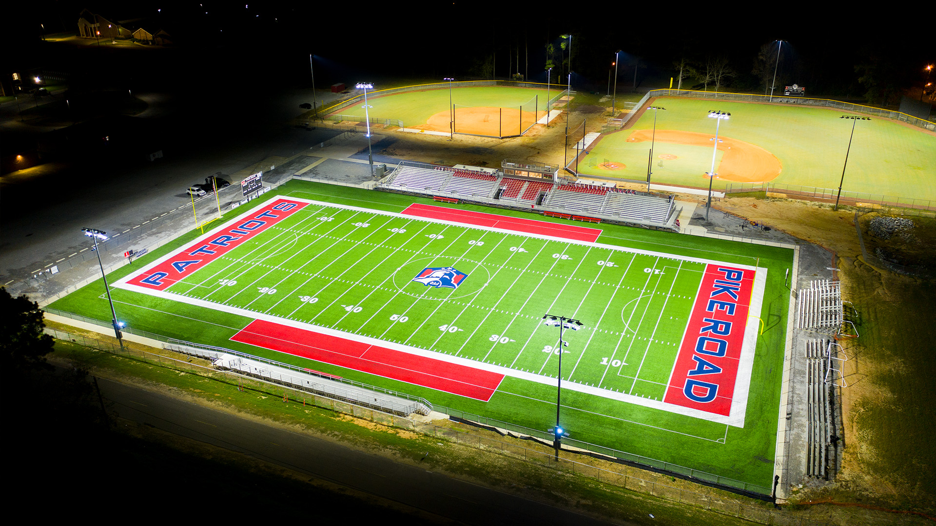 Pike Road High School adds advanced lighting technology to newly-built Patriots Field