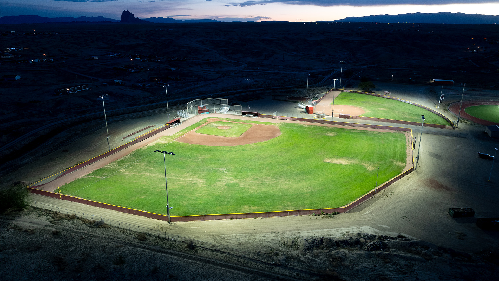 Baseball fields at in Central Consolidated Schools lit with new LED sports lighting