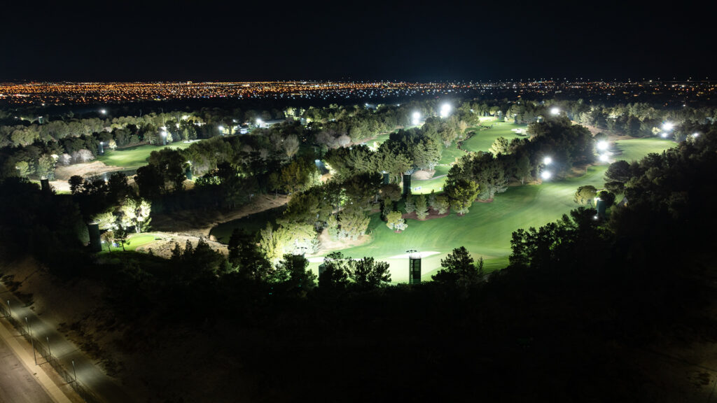 Musco provides temporary lighting at The Showdown at Shadow Creek night golf event
