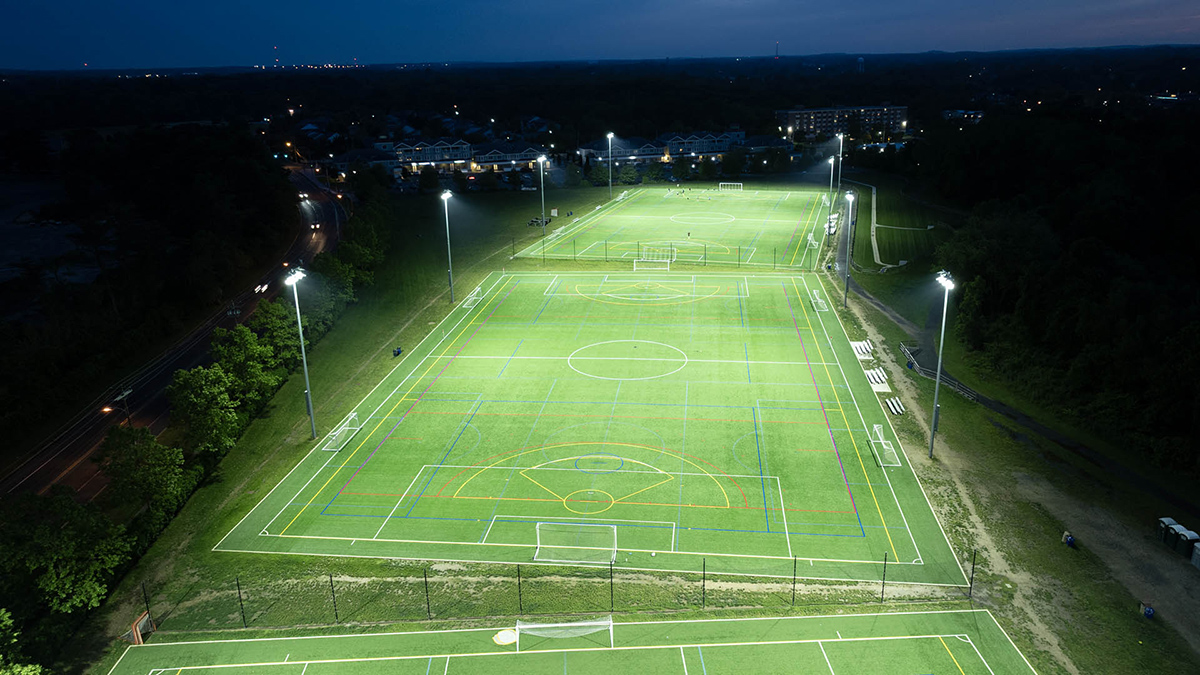 Lacrosse fields with overhead lighting