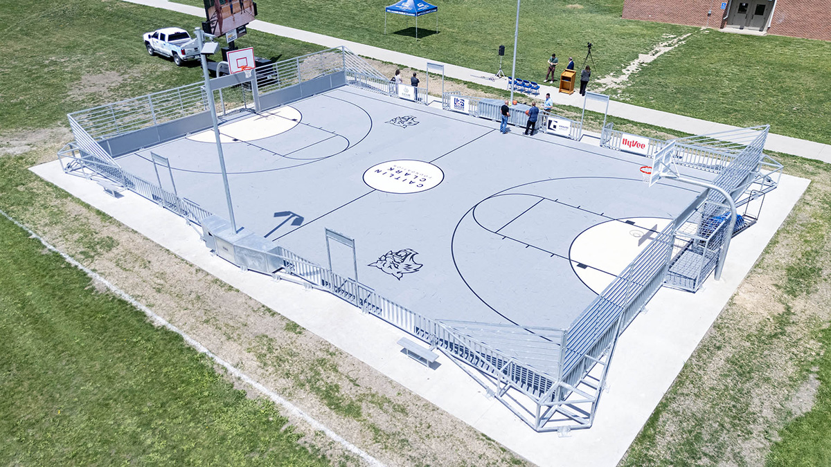 Outdoor basketball court
