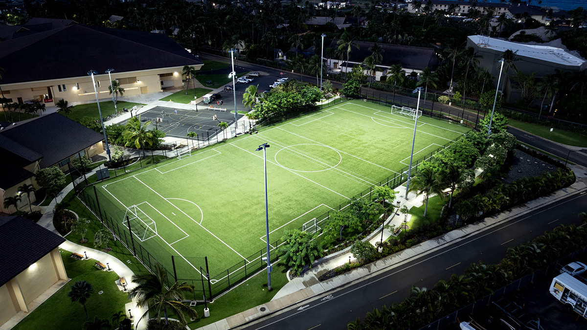 university outdoor soccer field