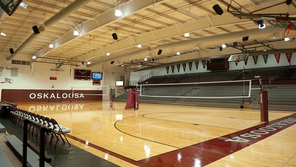 indoor school volleyball court