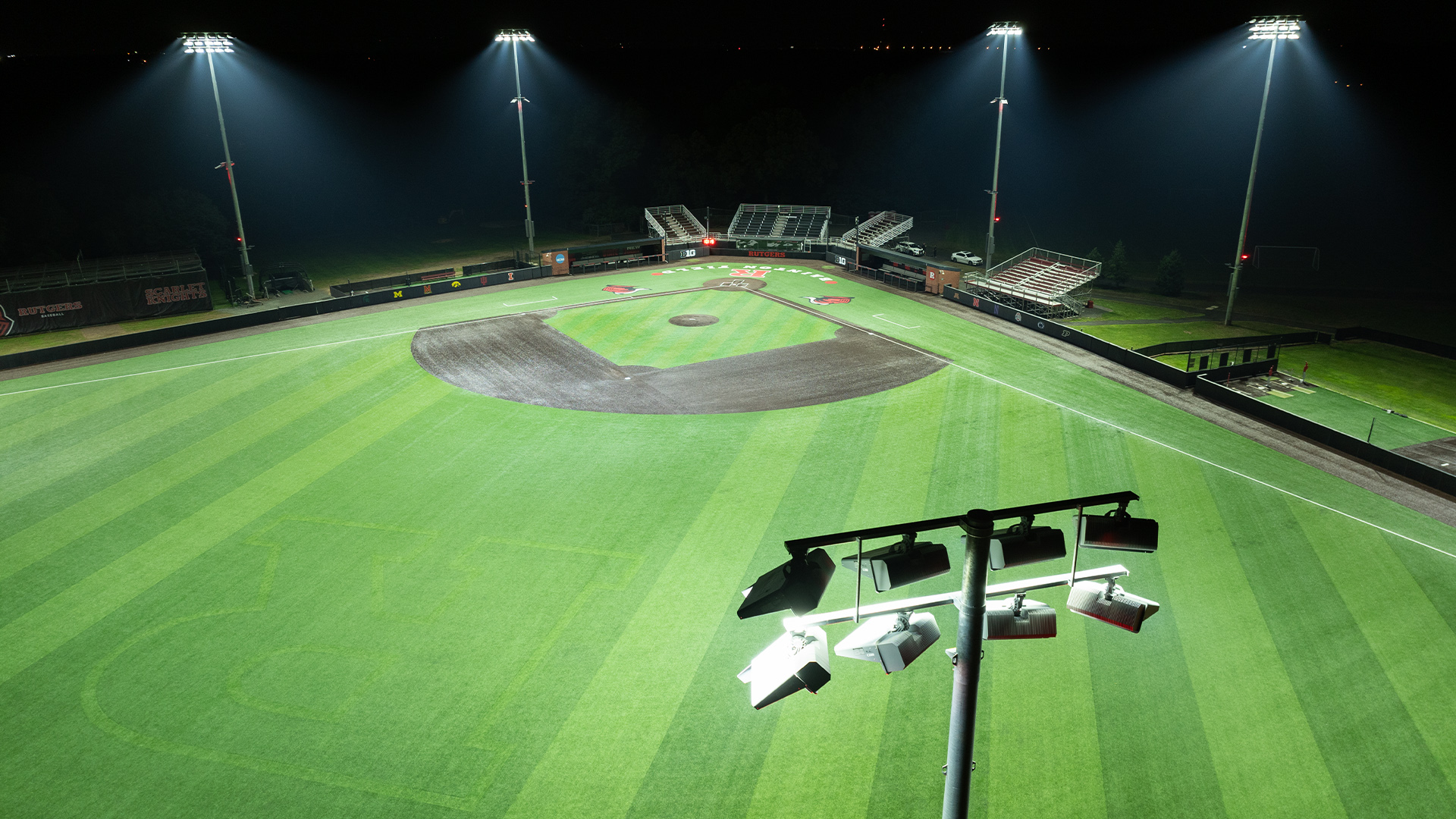 Overhead lighting from left field